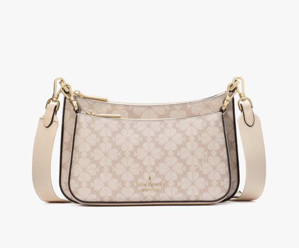 Duet Spade Flower Small Crossbody (Dark Beige Multi)